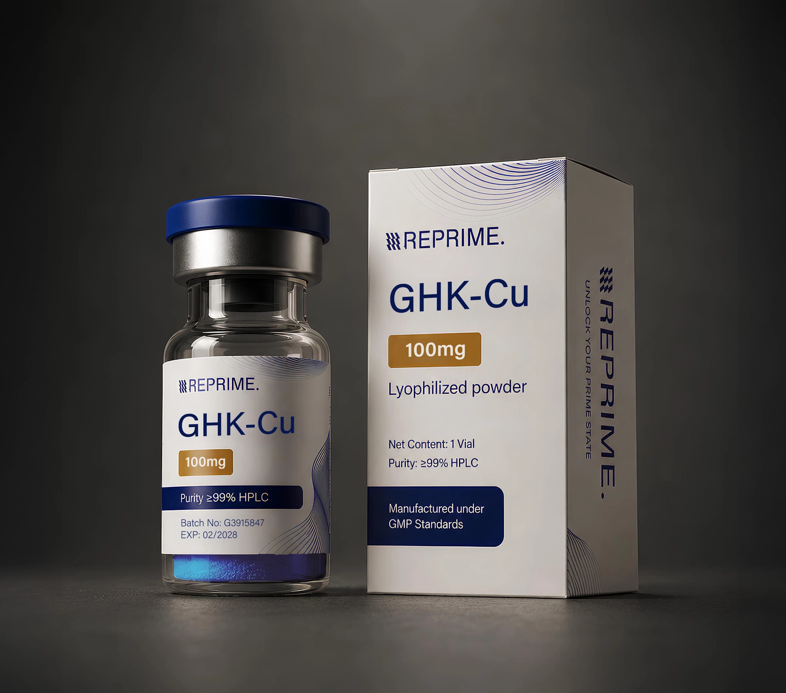 GHK-Cu — Copper-tripeptide complex — research-grade peptide, HPLC verified